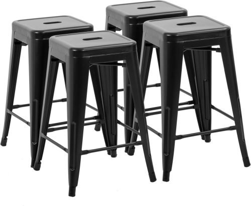 618IwEh86L._AC_SL1500_.jpg 24" Bar Stools Counter Stool Barstools Indoor Outdoor Metal Bar Stools Stackable