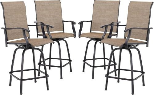 71C37jVh41L._AC_SL1500_.jpg & William Patio Swivel Bar Stools Bar Height Patio Chair High Top