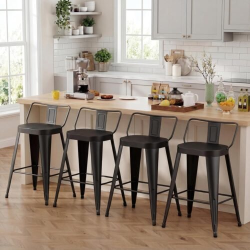 817GMo4SqL._AC_SL1500_.jpg 24 Inch Bar Stools Industrial Metal Barstools Farmhouse Bar Chairs with Large